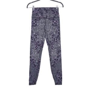 LULULEMON Wunder Under Hi-Rise Tight Trellis Bloom Ice Grey Black Women's 6